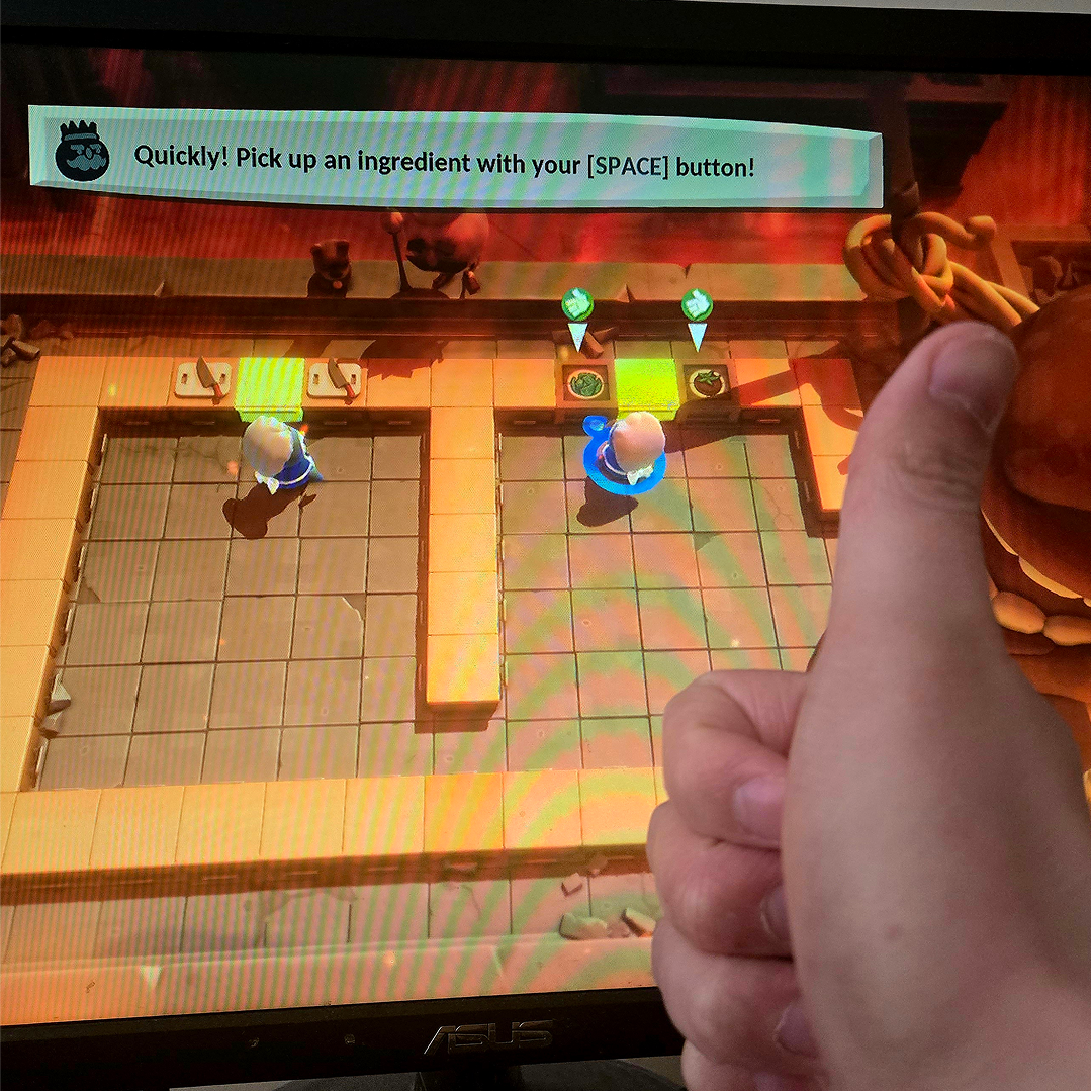 picture of me playing a video game